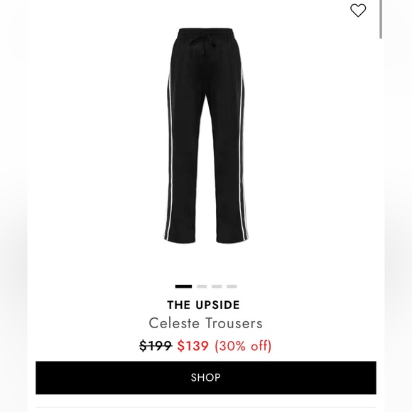 The Upside Celeste Black Track Pants with White Stripes New Size XSmall. - Picture 8 of 12